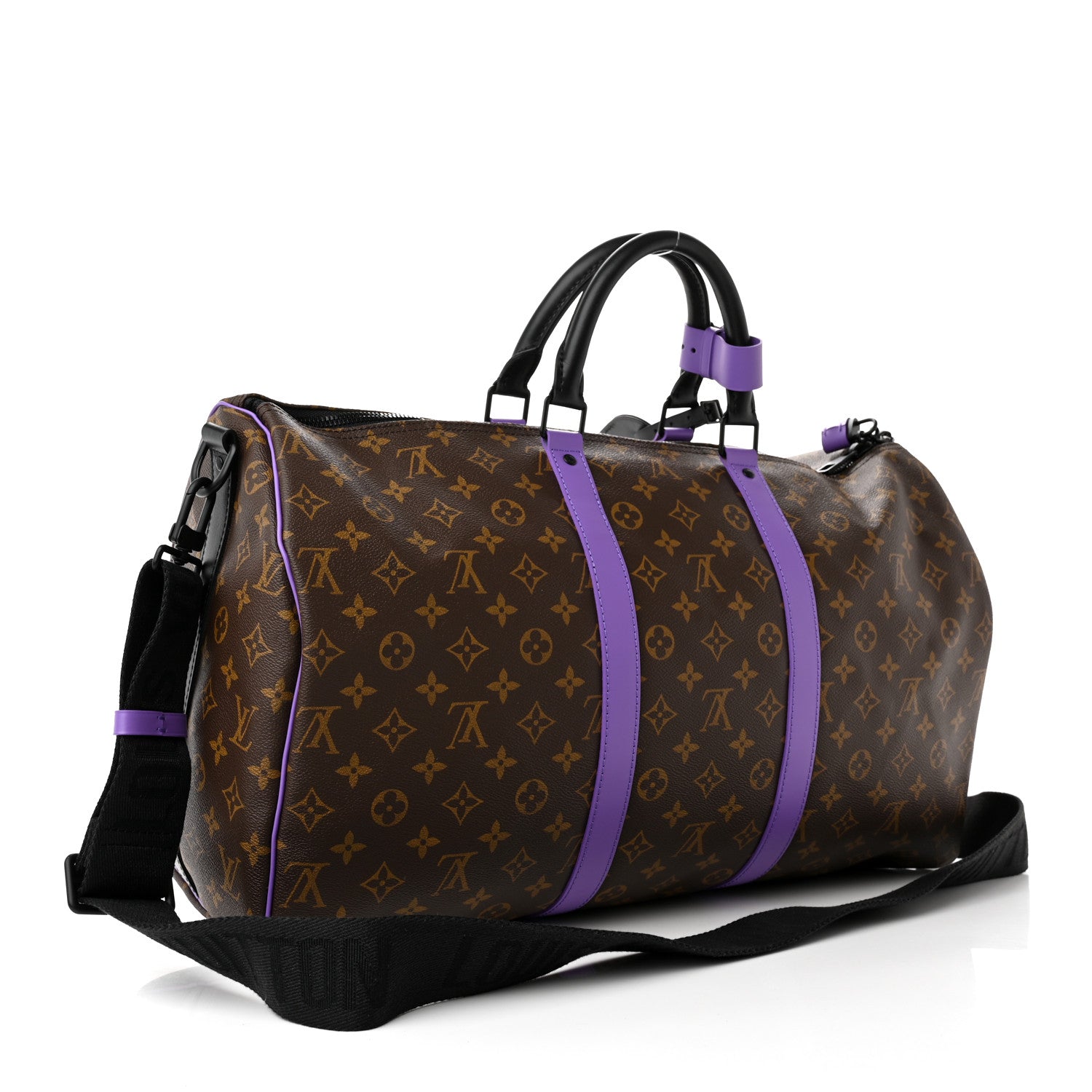 Louis Vuitton ケース ダークパープル Louis Vuitton Monogram Macassar LV Colormania Keepall Bandouliere