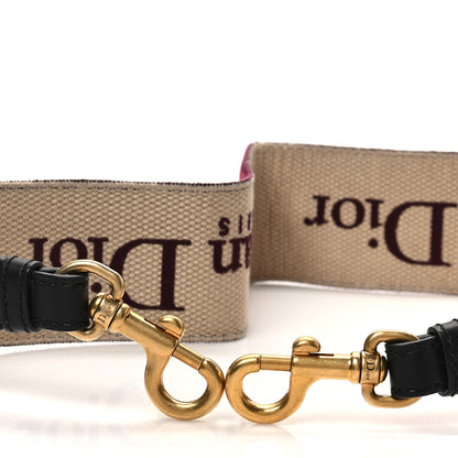 Christian Dior Canvas Velvet Embroidered Shoulder Strap Bordeaux 4 of 4