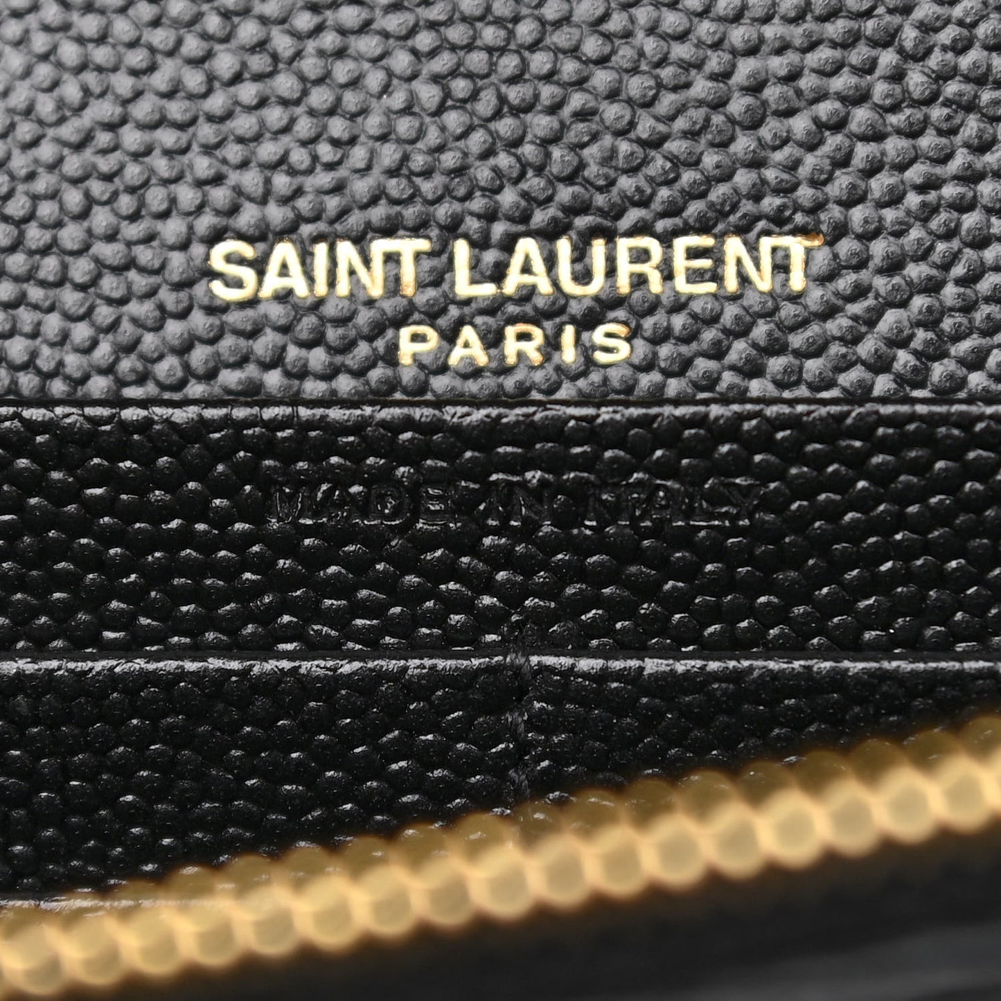 Grain De Poudre Matelasse Chevron Monogram Chain Wallet Black