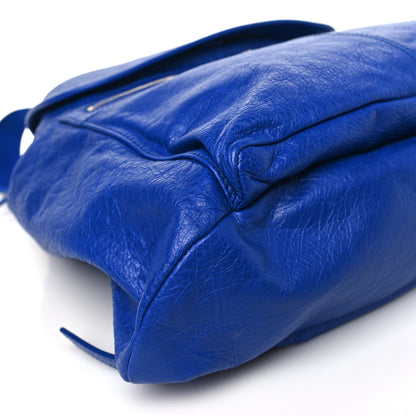 Balenciaga Agneau Classic Silver Hardware S Traveler Backpack Bleu Lazuli 8 of 9