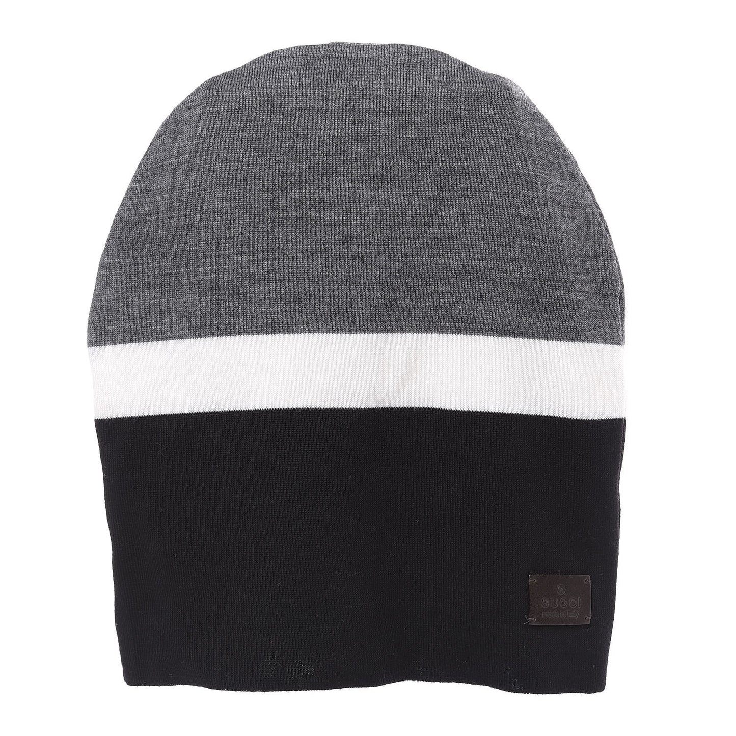 Wool Colarasa Tricot Beanie Hat M Black Grey