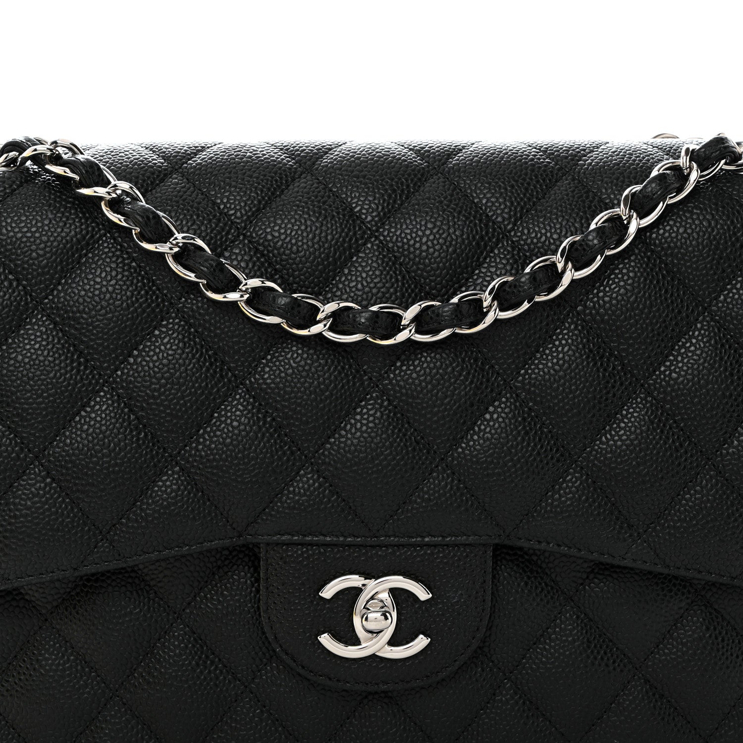 Chanel Caviar Quilted Jumbo Double Flap Black 8 of 11