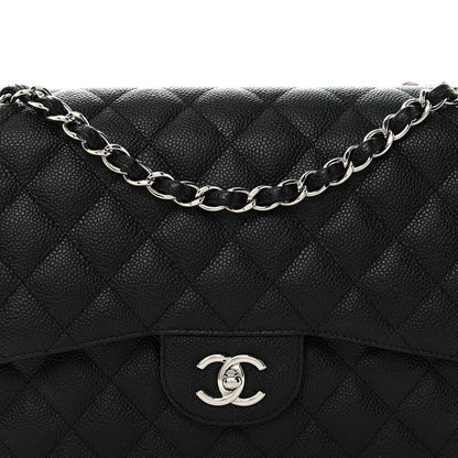 Chanel Caviar Quilted Jumbo Double Flap Black 8 of 11