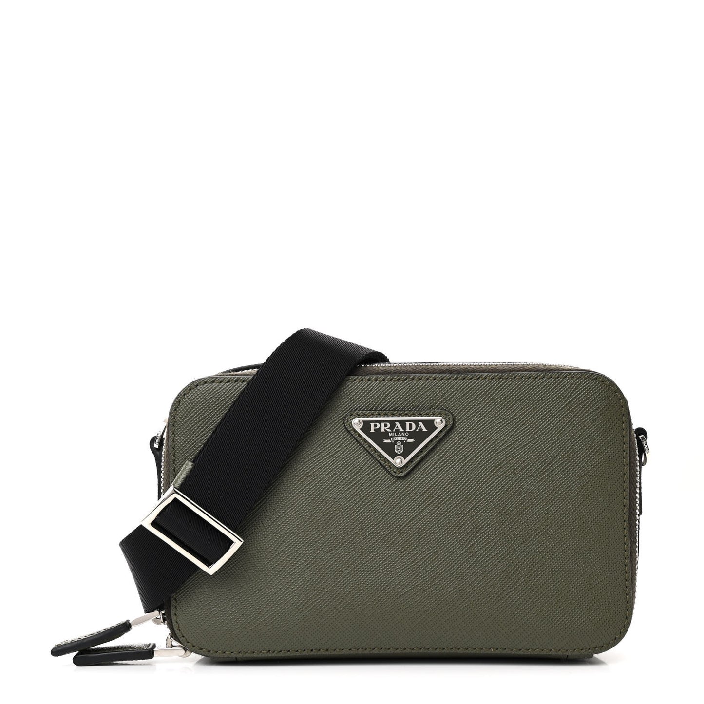 Saffiano Travel Small Brique Crossbody Bag Loden