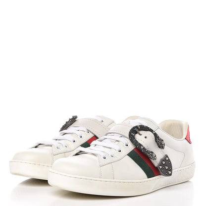 Gucci Calfskin Ayers Web Mens Dionysus Ace Sneakers 9 White 3 of 10