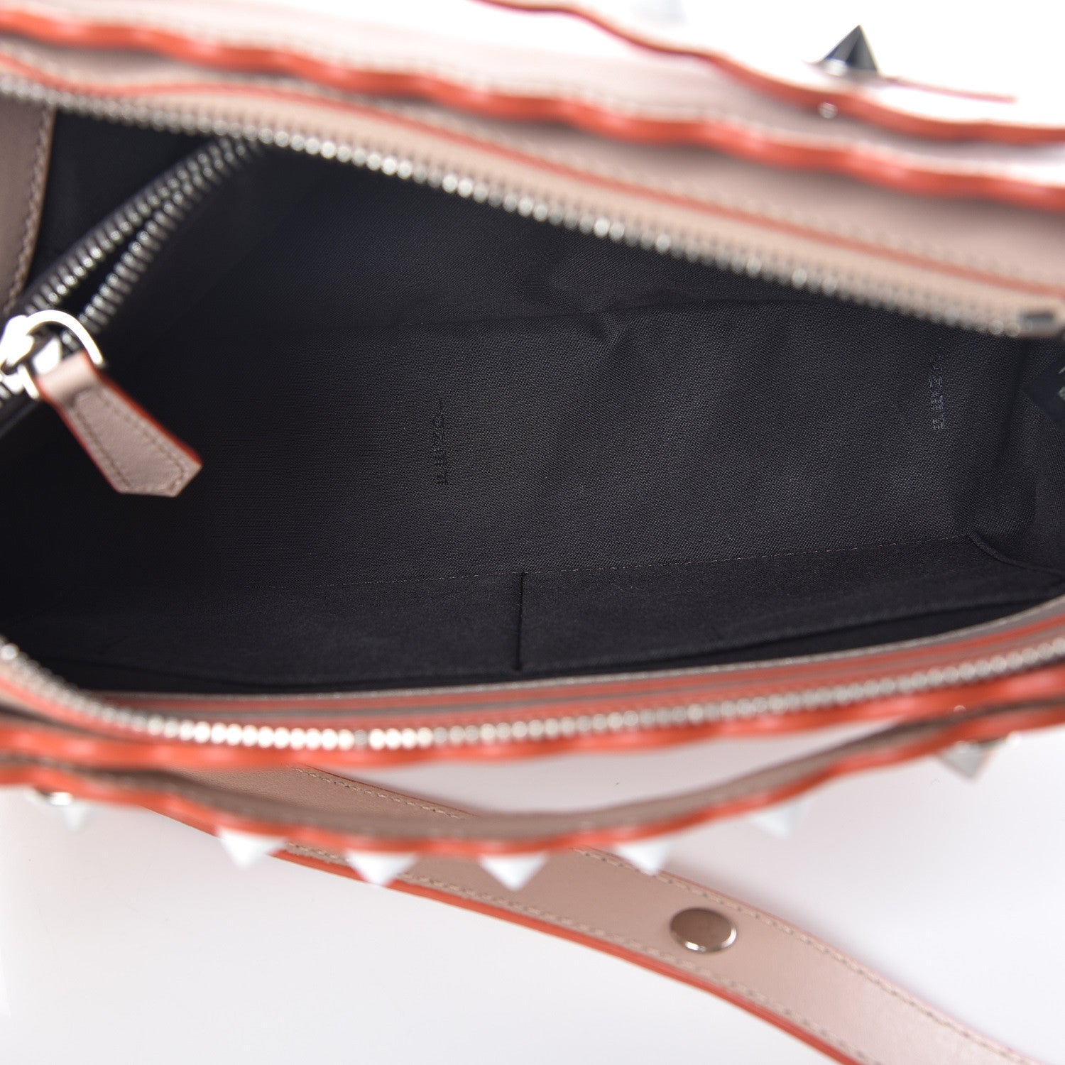 Fendi Vitello Dolce Scalloped Studded Medium By The Way Boston Bag Plaster 6 of 11
