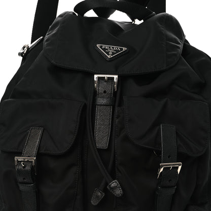 Prada Tessuto Nylon Saffiano Medium Backpack Black 10 of 13
