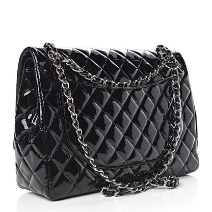 Chanel Patent Quilted Maxi Double Flap Black 3 of 12