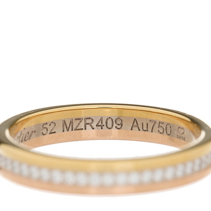 Cartier 18K White Yellow Pink Gold Diamond 3.5mm Vendome Louis Cartier Wedding Band Ring 52 6 5 of 10