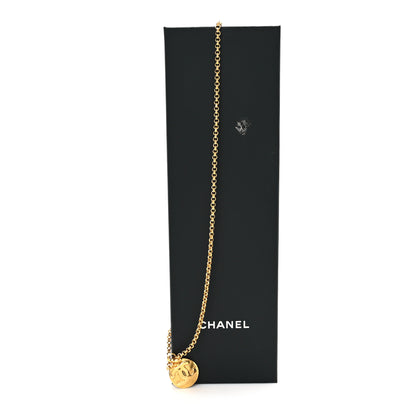Chanel CC Medallion Long Chain Necklace Gold 6 of 6