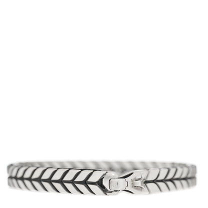 David Yurman Sterling Silver 7mm Chevron Woven Bracelet 2 of 4