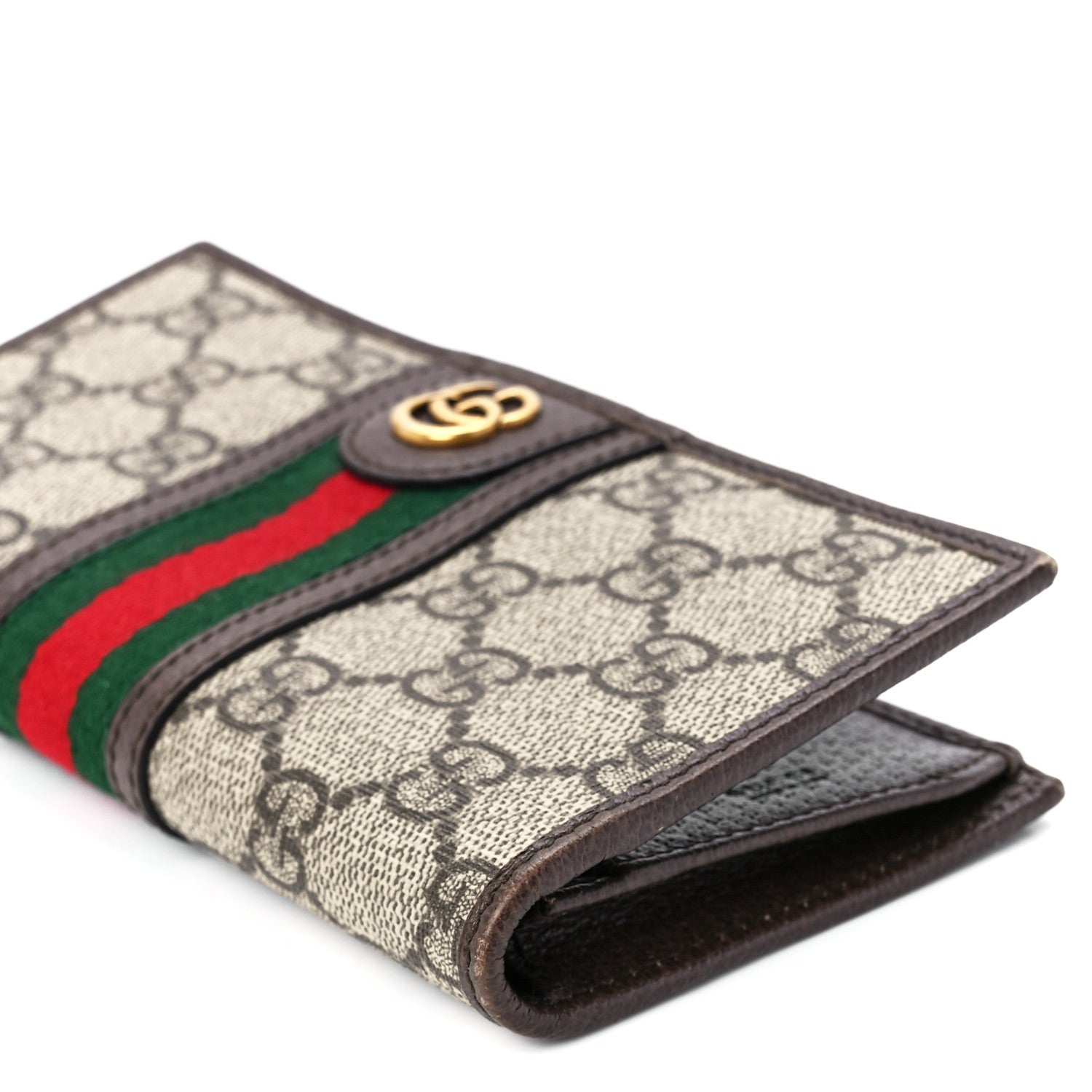 Gucci GG Supreme Monogram Web Mens Ophidia Long Wallet Beige New Acero 10 of 13