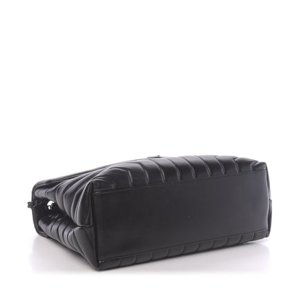 Saint Laurent Calfskin Y Quilted Monogram Medium Loulou Chain Satchel Black 4 of 11