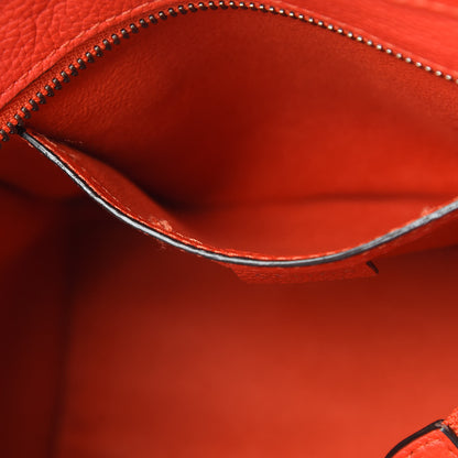 Celine Drummed Calfskin Nano Luggage Red 12 of 17