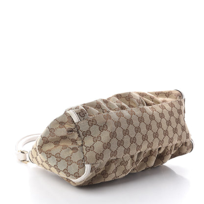 Gucci Monogram Medium D Gold Ring Hobo White 4 of 14