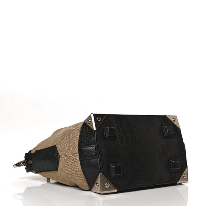 Alexander Wang Pebbled Calfskin Canvas Small Emile Khaki Silver Hardware 3 of 11