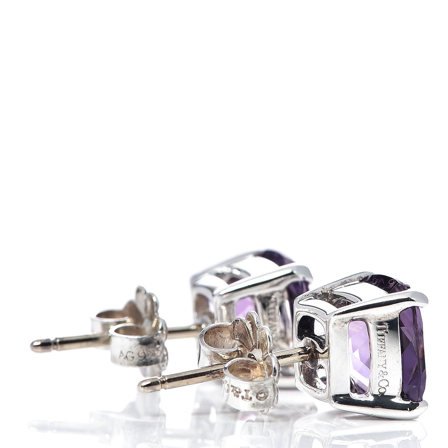 Sterling Silver Amethyst Sparklers Stud Earrings
