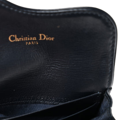 Christian Dior Oblique Saddle Card Holder Blue 7 of 9