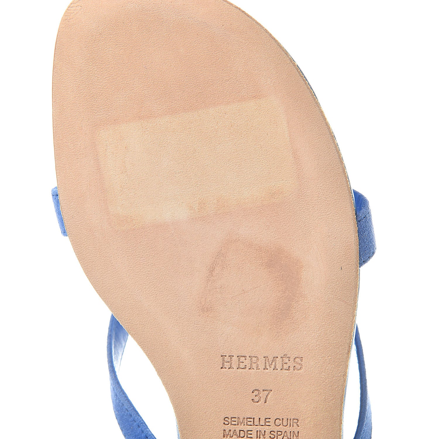 Hermes Suede Nappa Corfou Sandals 37 Bleu 8 of 11