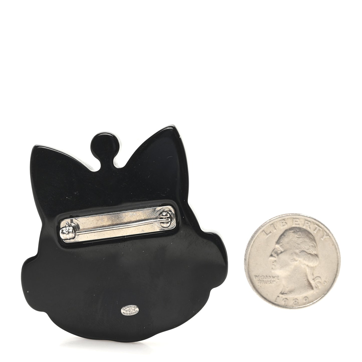 Resin Emoji Robot Cat Brooch Silver Blue