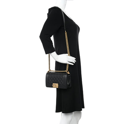 Chanel Caviar Quilted Small Boy Flap Black 2 of 12