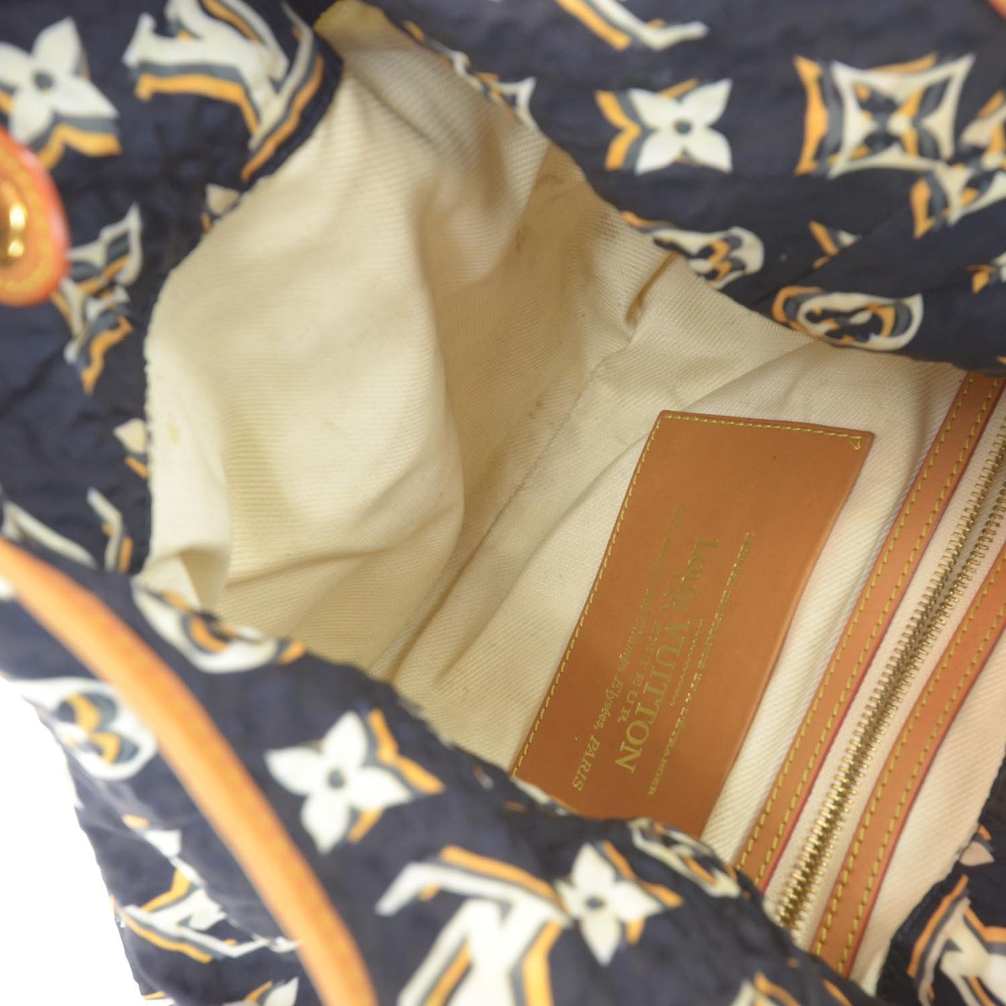 Canvas Monogram Cruise Bulles MM Navy
