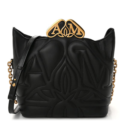 Alexander McQueen Calfskin Quilted Small The Seal Chain Crossbody Bag Black 1 of 10