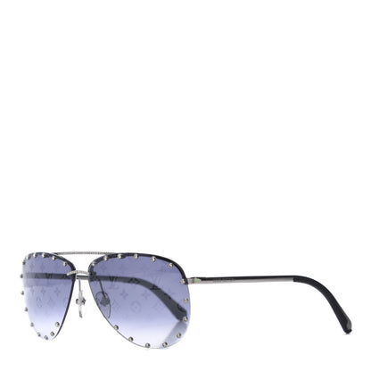 Louis Vuitton Monogram The Party Aviator Sunglasses Z0971U Black 1 of 7