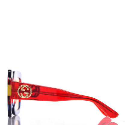 Gucci Square Frame GG0178S Sunglasses Blue Red Yellow 3 of 7
