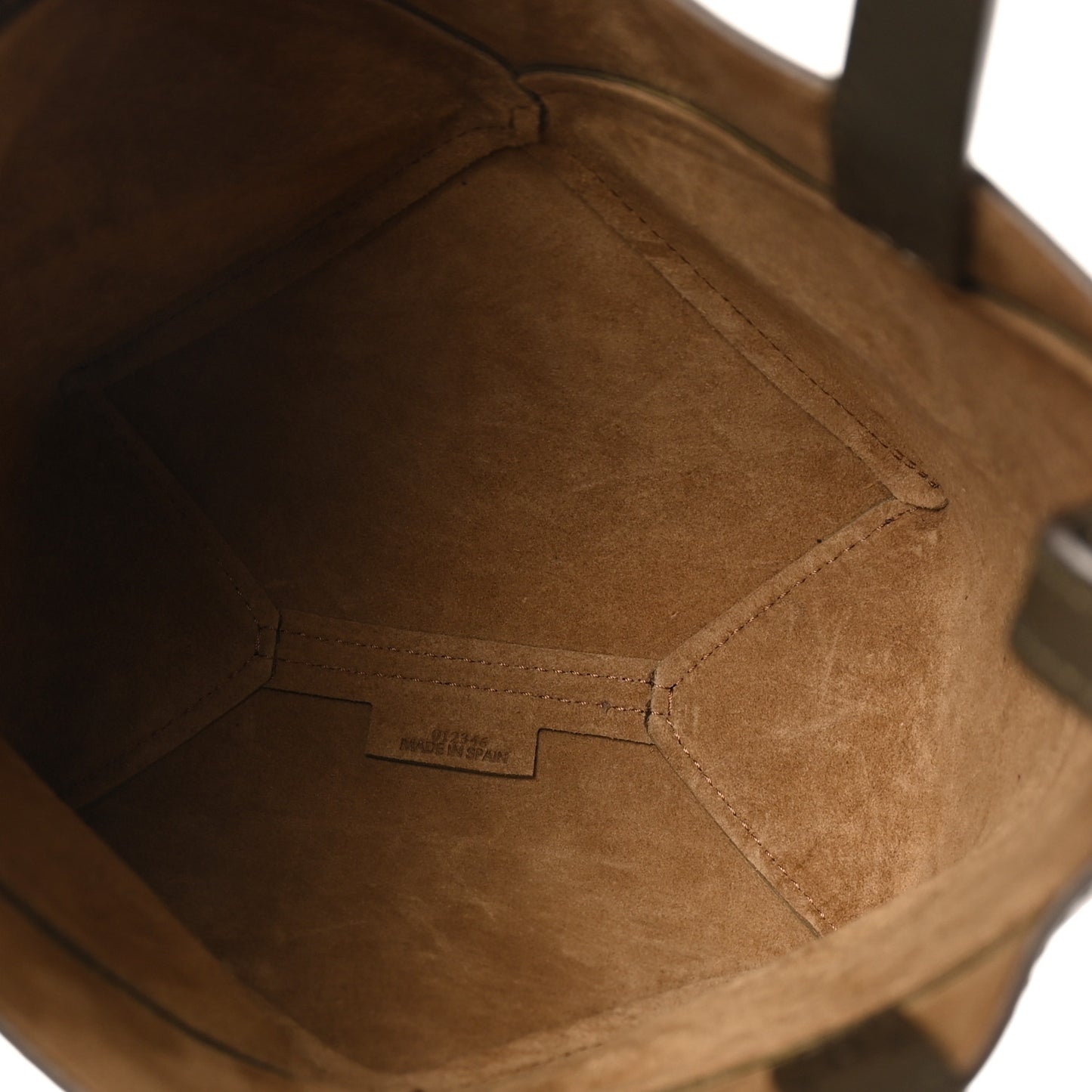 Shiny Calfskin Mini Puzzle Fold Tote Dark Khaki