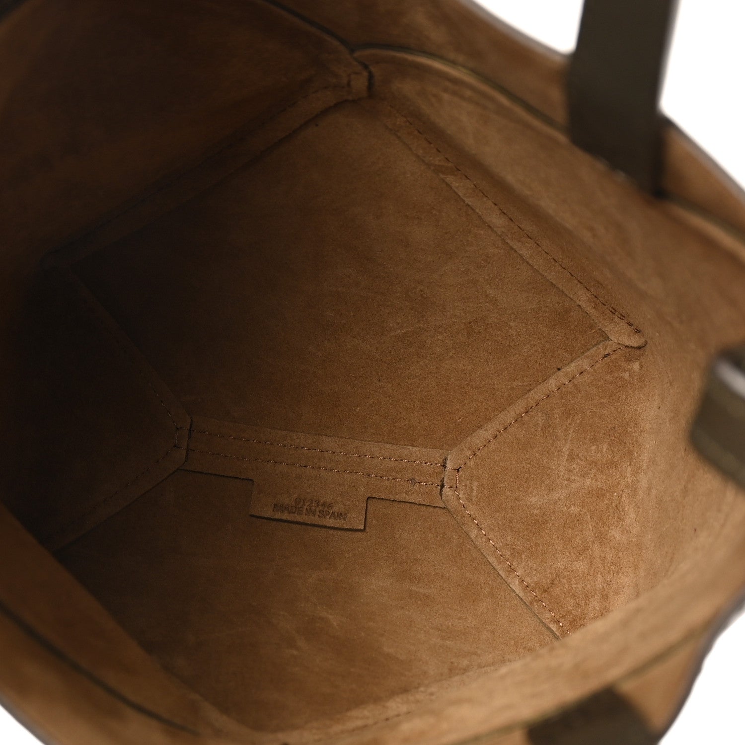 Loewe Shiny Calfskin Mini Puzzle Fold Tote Dark Khaki 5 of 9