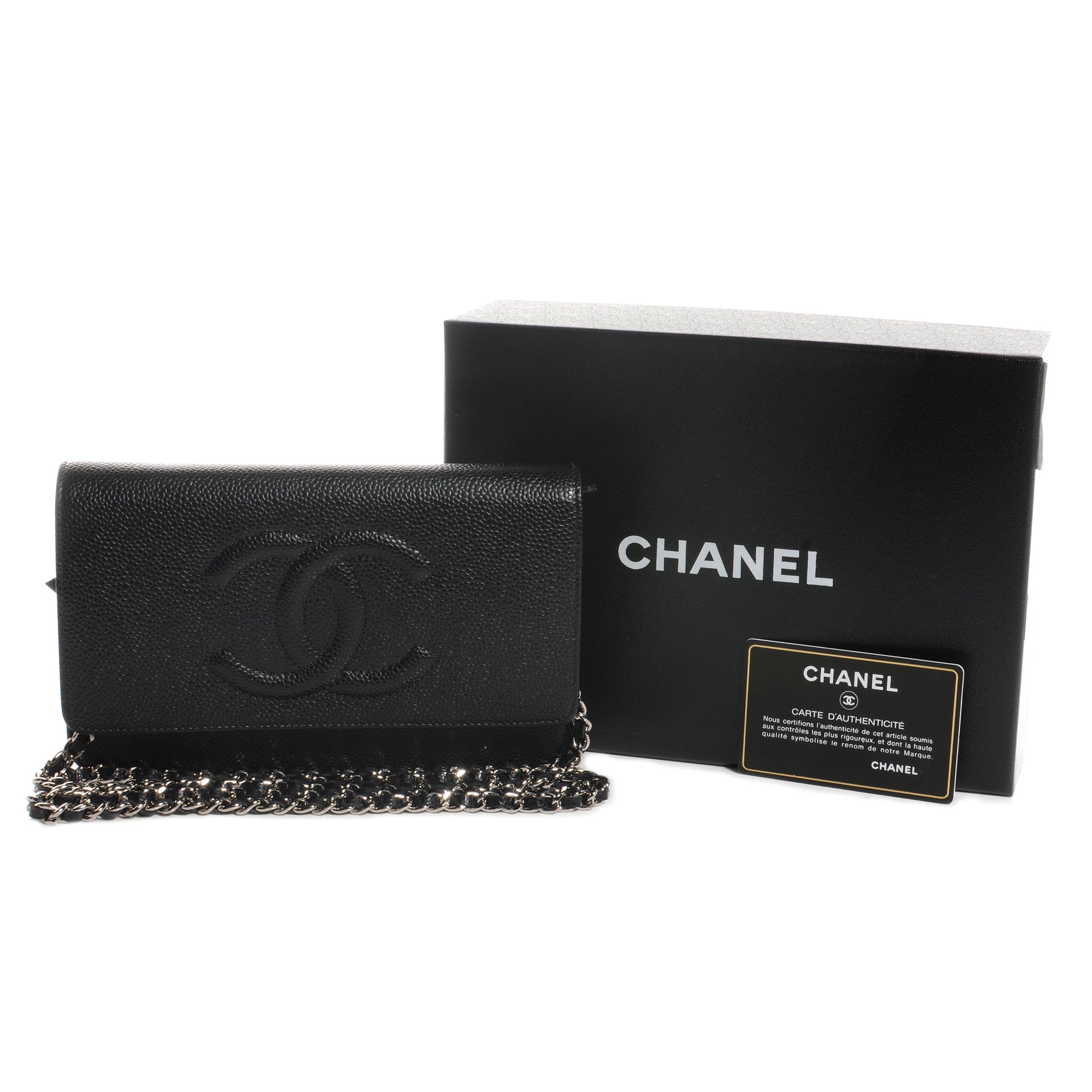 Chanel Caviar Timeless Wallet on Chain WOC Black 5 of 10