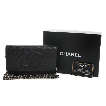 Chanel Caviar Timeless Wallet on Chain WOC Black 5 of 10