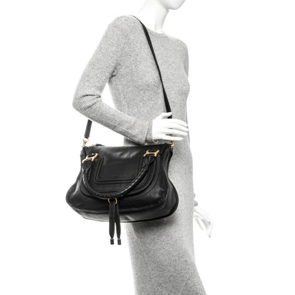 Chloe Calfskin Medium Marcie Satchel Black 2 of 7