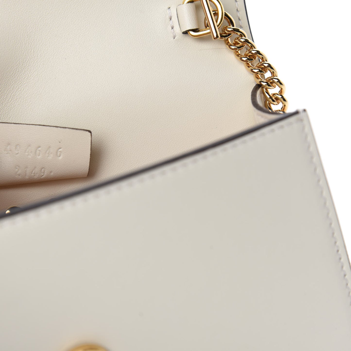 Calfskin Super Mini Sylvie Chain Shoulder Bag White
