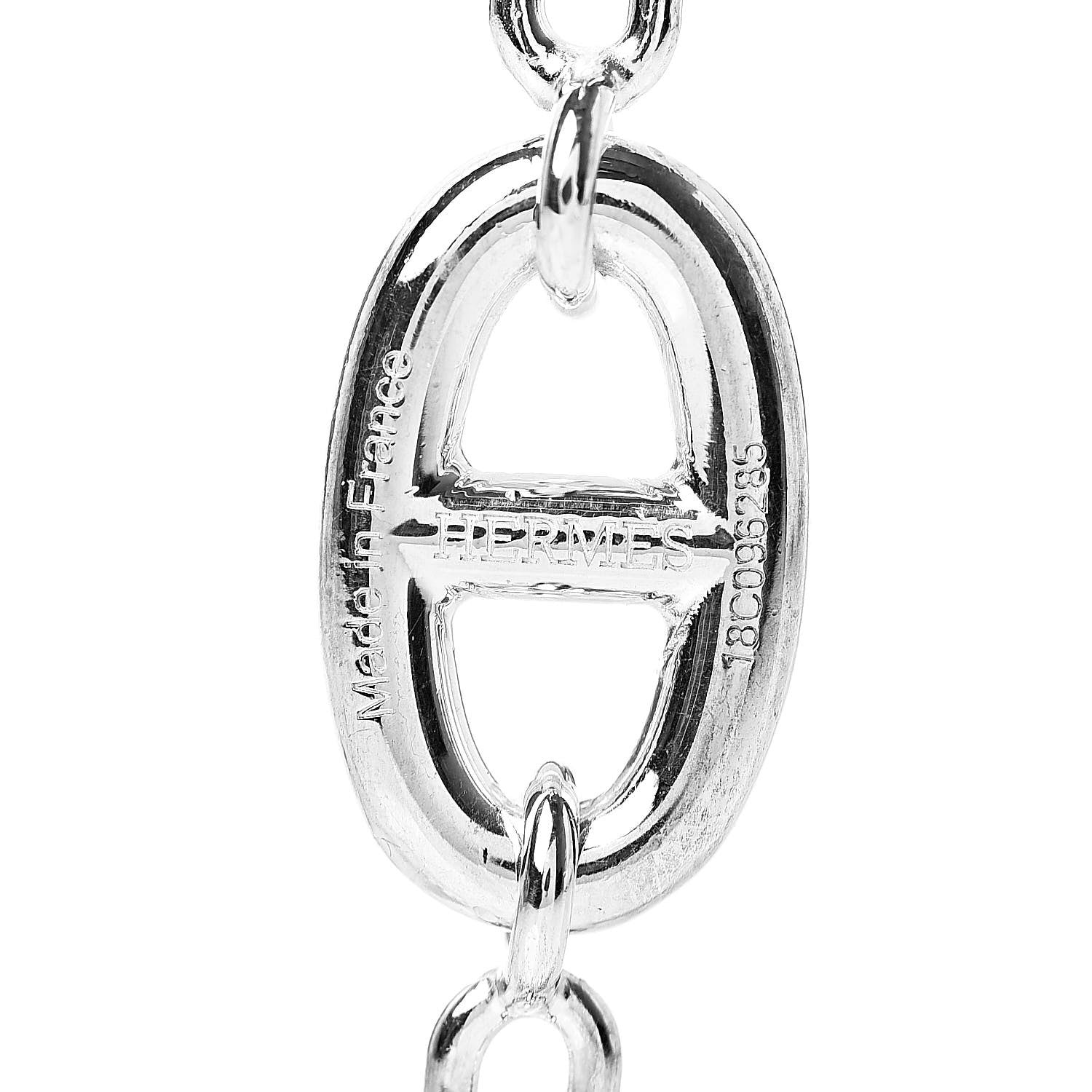 Hermes Sterling Silver Farandole Necklace 160 4 of 5