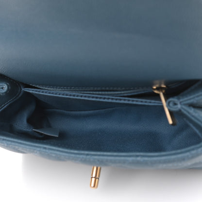 Chanel Caviar Quilted Mini Coco Handle Flap Blue 4 of 10
