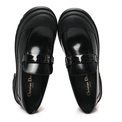 Christian Dior Brushed Calfskin Dior Code Lug Sole Platform 35mm Loafers 39.5 Black 2 of 8