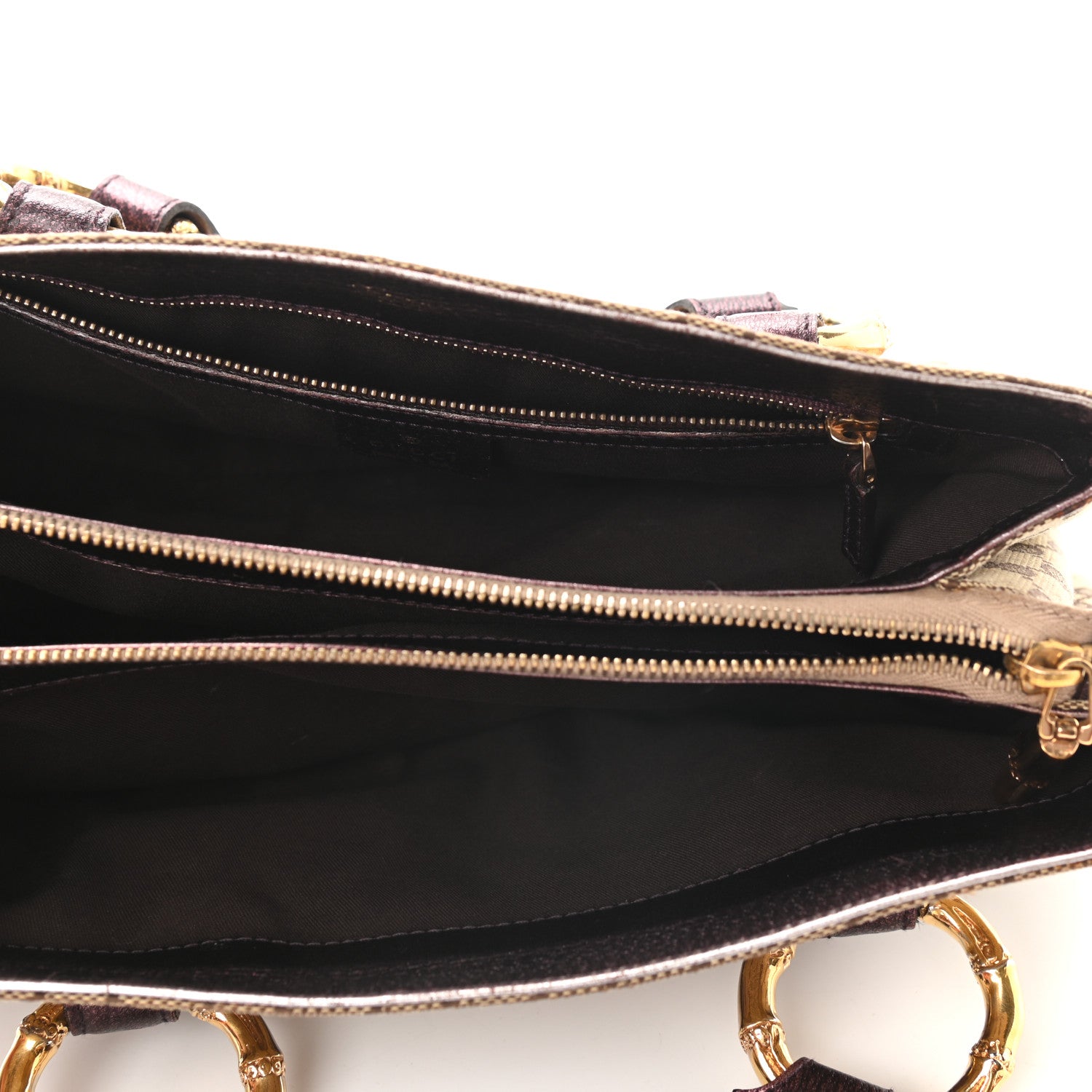 Gucci Monogram Small Bamboo Tote Bronze 5 of 12