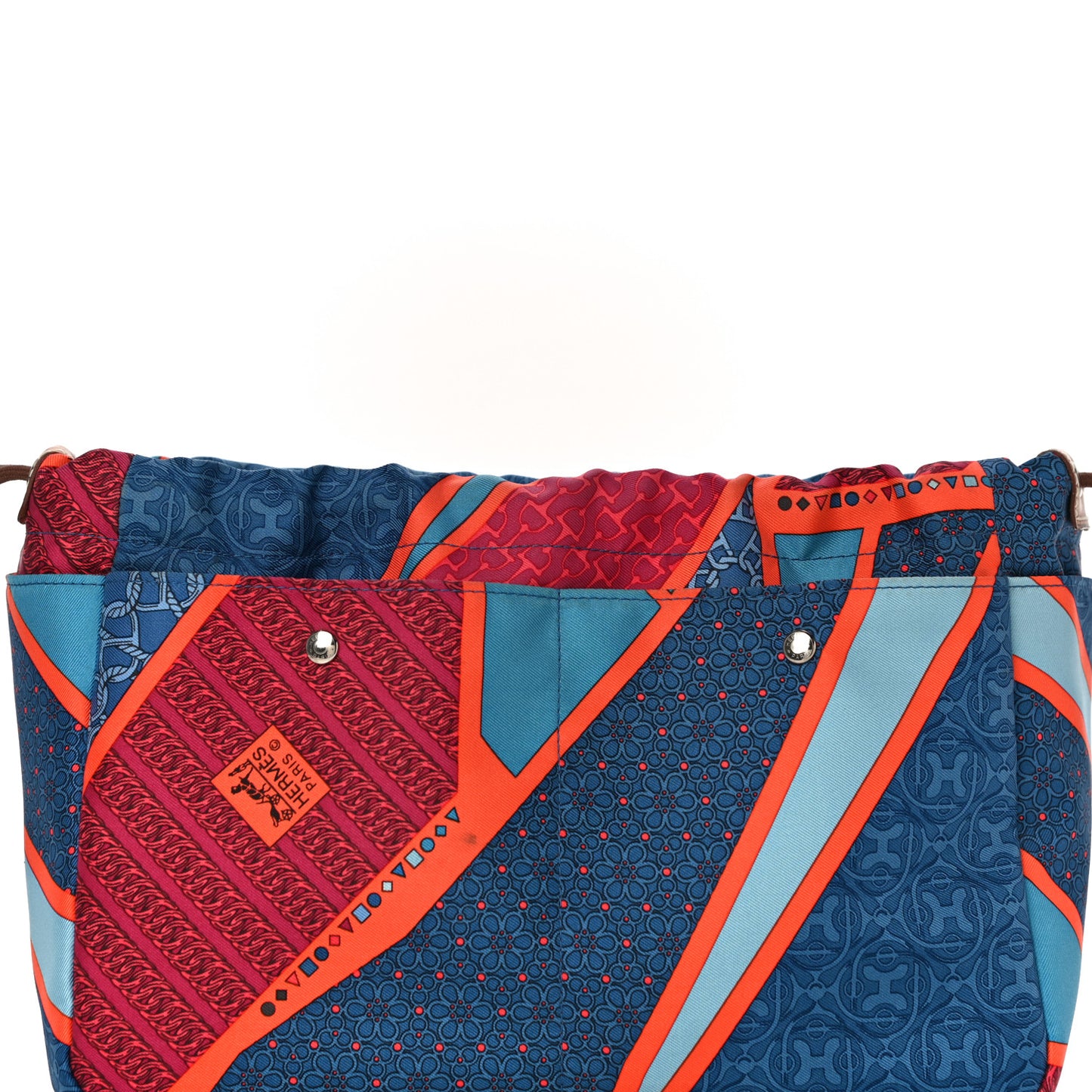 Silk Carre en Cravates Fourbi 25 MM Pouch Bleu Saphir