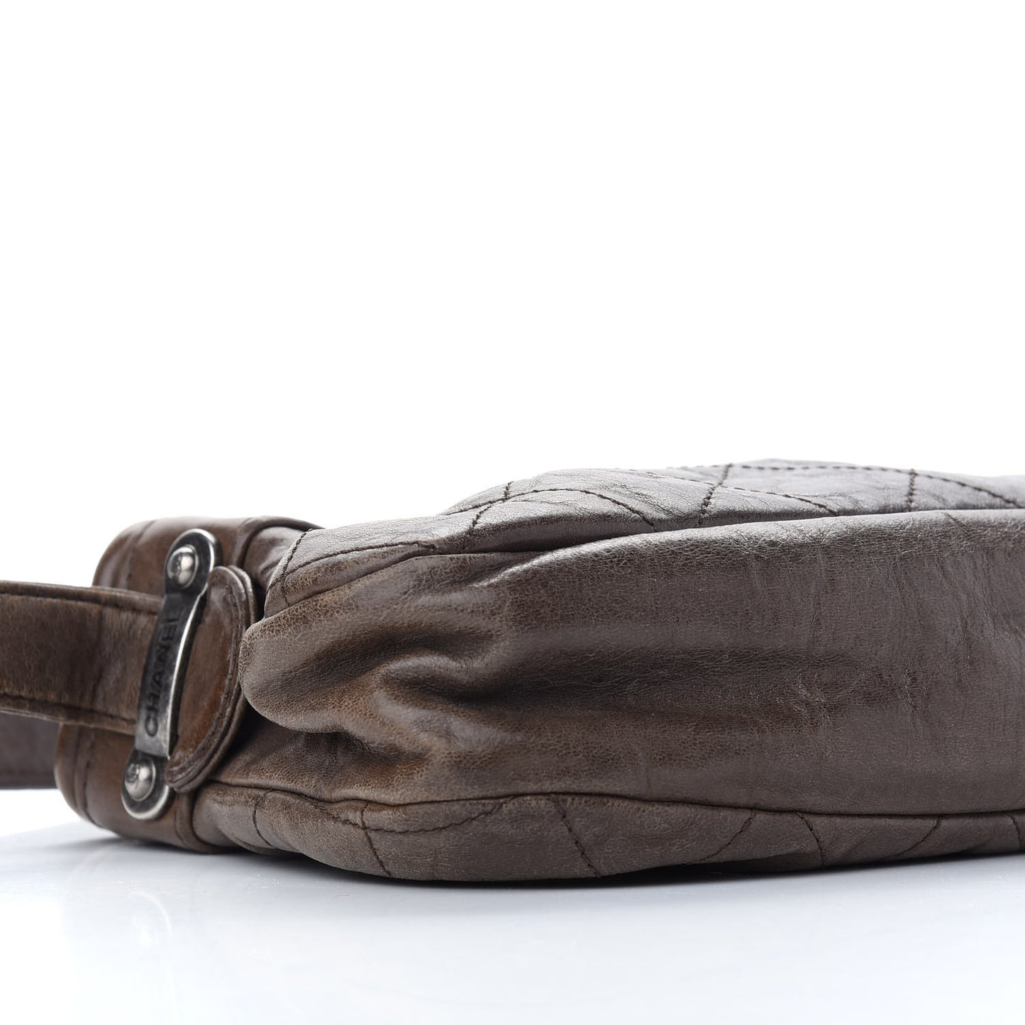 Calfskin Quilted Shoulder Bag Brown