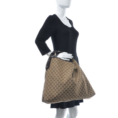 Gucci Monogram Large Horsebit Chain Hobo Dark Brown 2 of 7
