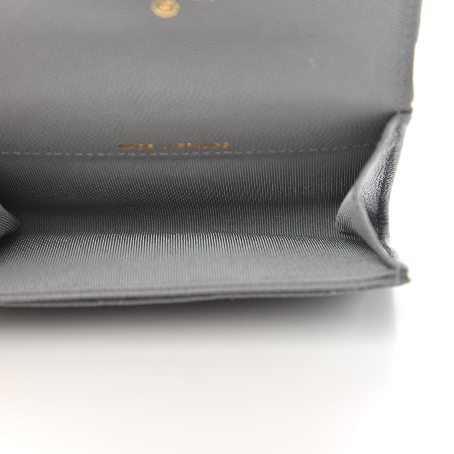 Chanel Caviar Quilted Flap Card Holder Wallet Dark Grey 8 of 18