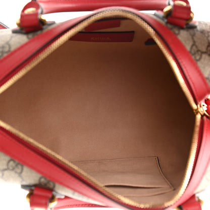 Gucci GG Supreme Monogram Heart Embroidered Small Boston Red 5 of 9