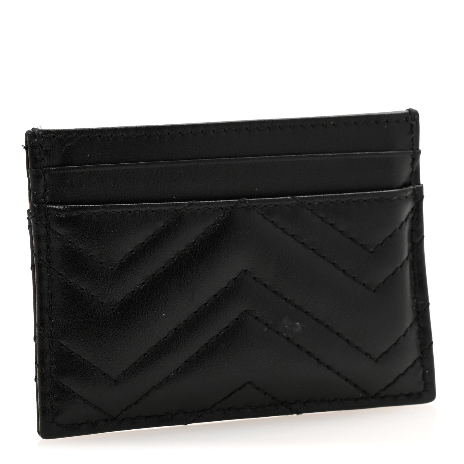Gucci Calfskin Matelasse GG Marmont Card Holder Black 3 of 9