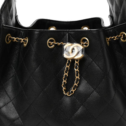 Chanel Caviar Quilted Small Chanel 25 Handbag Black 8 of 10