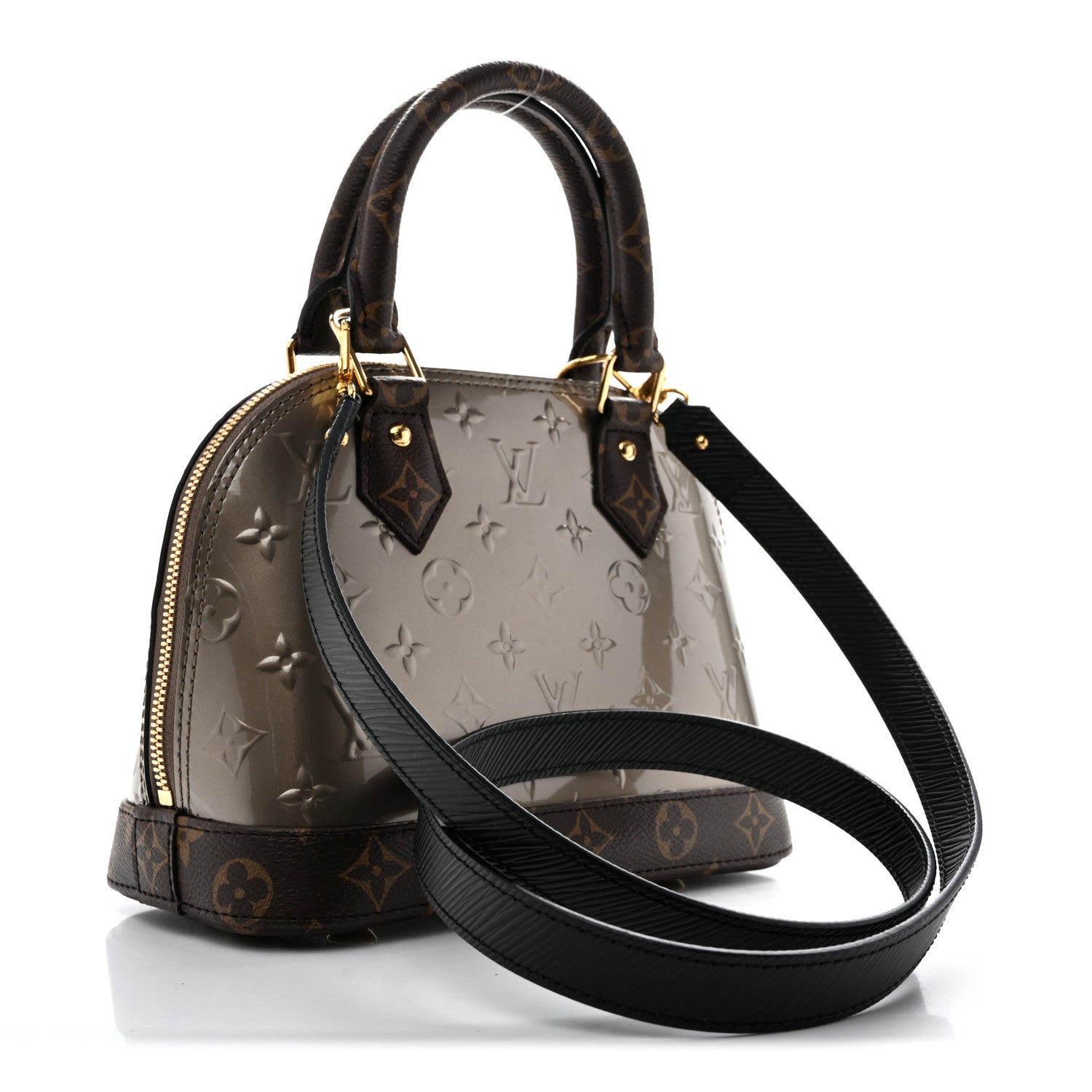 Louis Vuitton Vernis Epi Monogram Alma BB Champagne Metallise 3 of 13