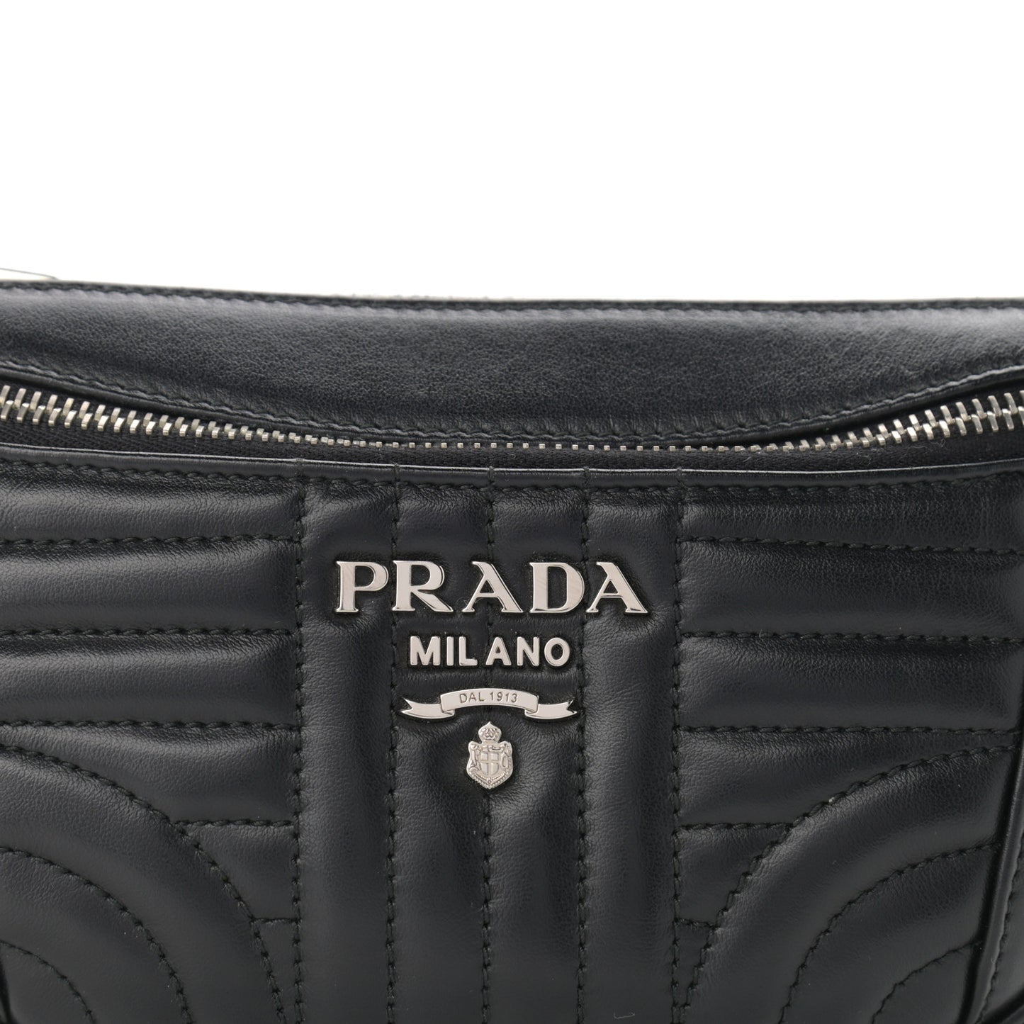 Soft Calfskin Impunture Diagramme Belt Bag Black