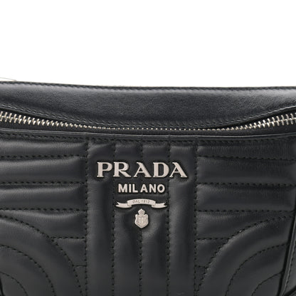 Prada Soft Calfskin Impunture Diagramme Belt Bag Black 7 of 9