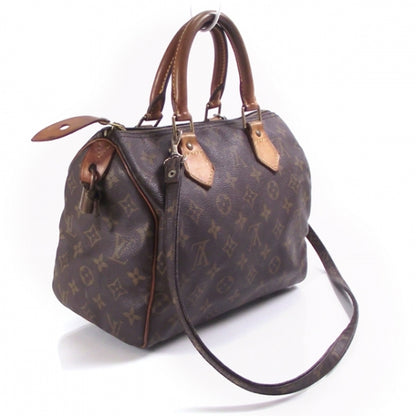 Louis Vuitton Monogram Speedy 25 w/Strap 3 of 9